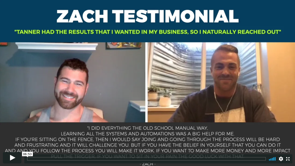 Zach Testimonial