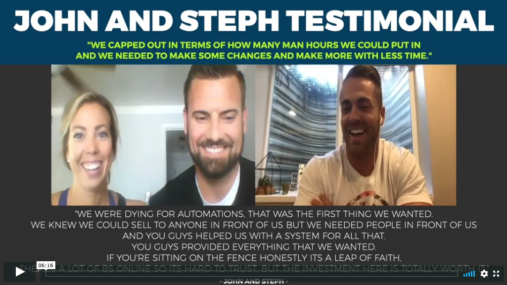 John and Steph Testimonial