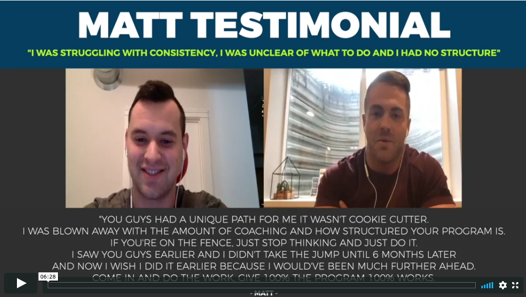 Matt Testimonial